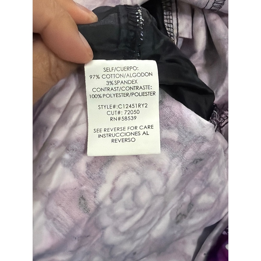 Corey P. Floral Rose Fit & Flare Dress Women Size 8 Purple Pink Sleeveless - Picture 6 of 6